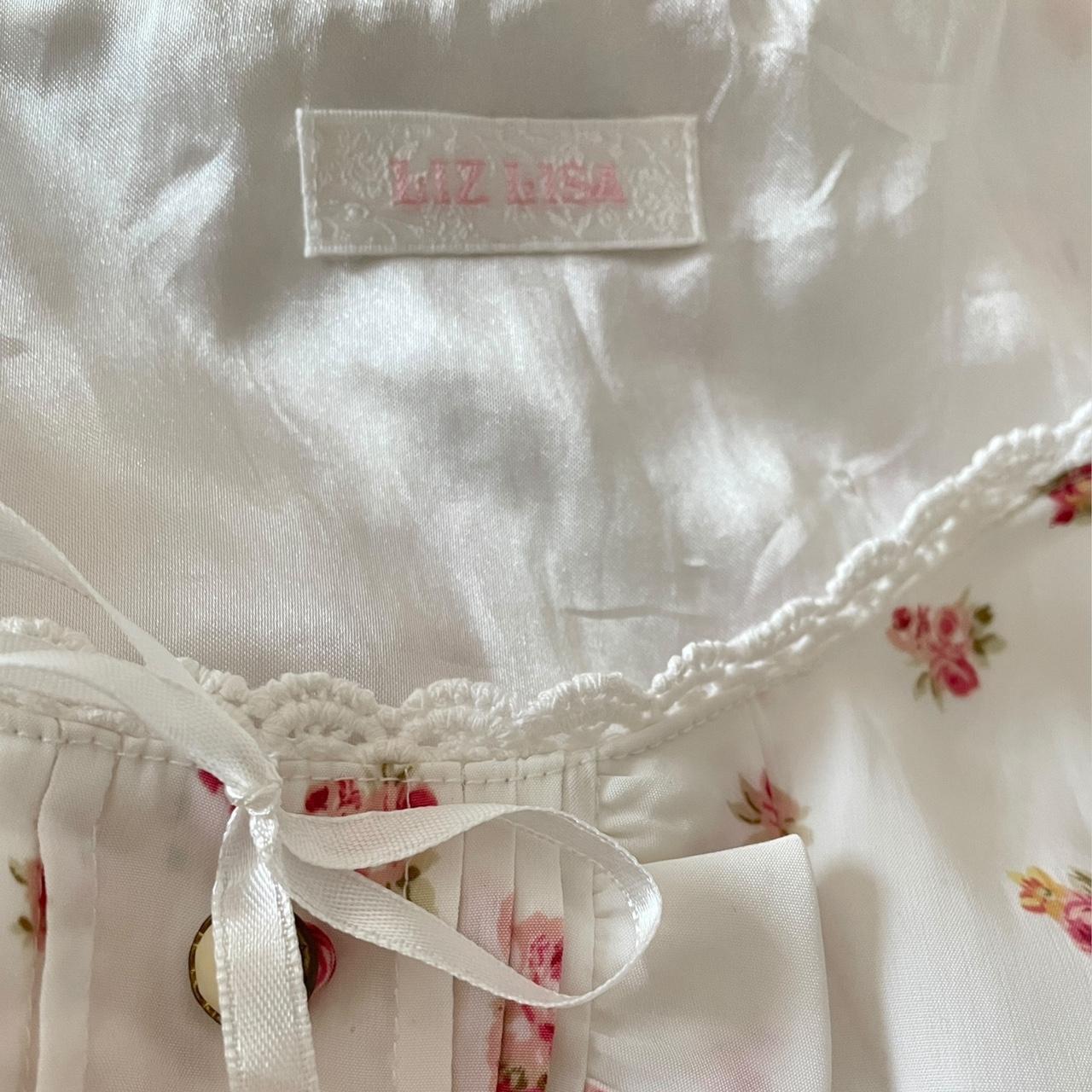 Liz Lisa white floral dress – sweet Lolita dress with ruffle details5