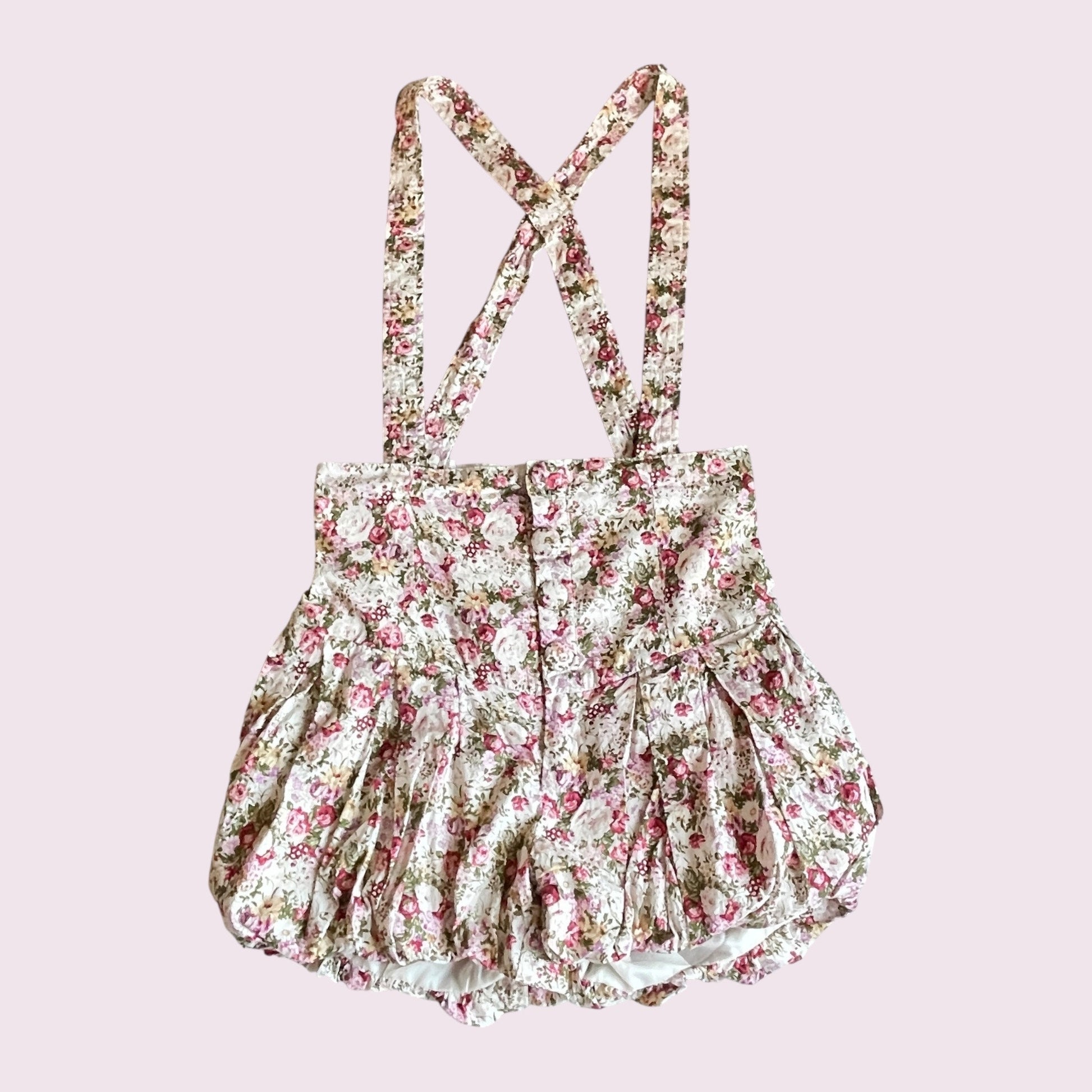 Ank Rouge Floral Suspender Shorts – Detachable Straps1