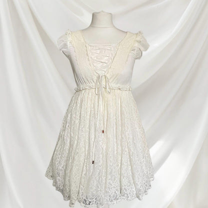 Liz Lisa ivory lace dress - romantic elegance Jfashion gyaru lolita style1
