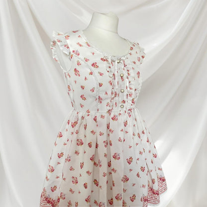 Liz Lisa white floral dress – sweet Lolita dress with ruffle details1