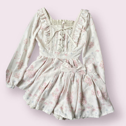 Liz Lisa two-piece floral set with lace-up detail romantic olita outfit 4