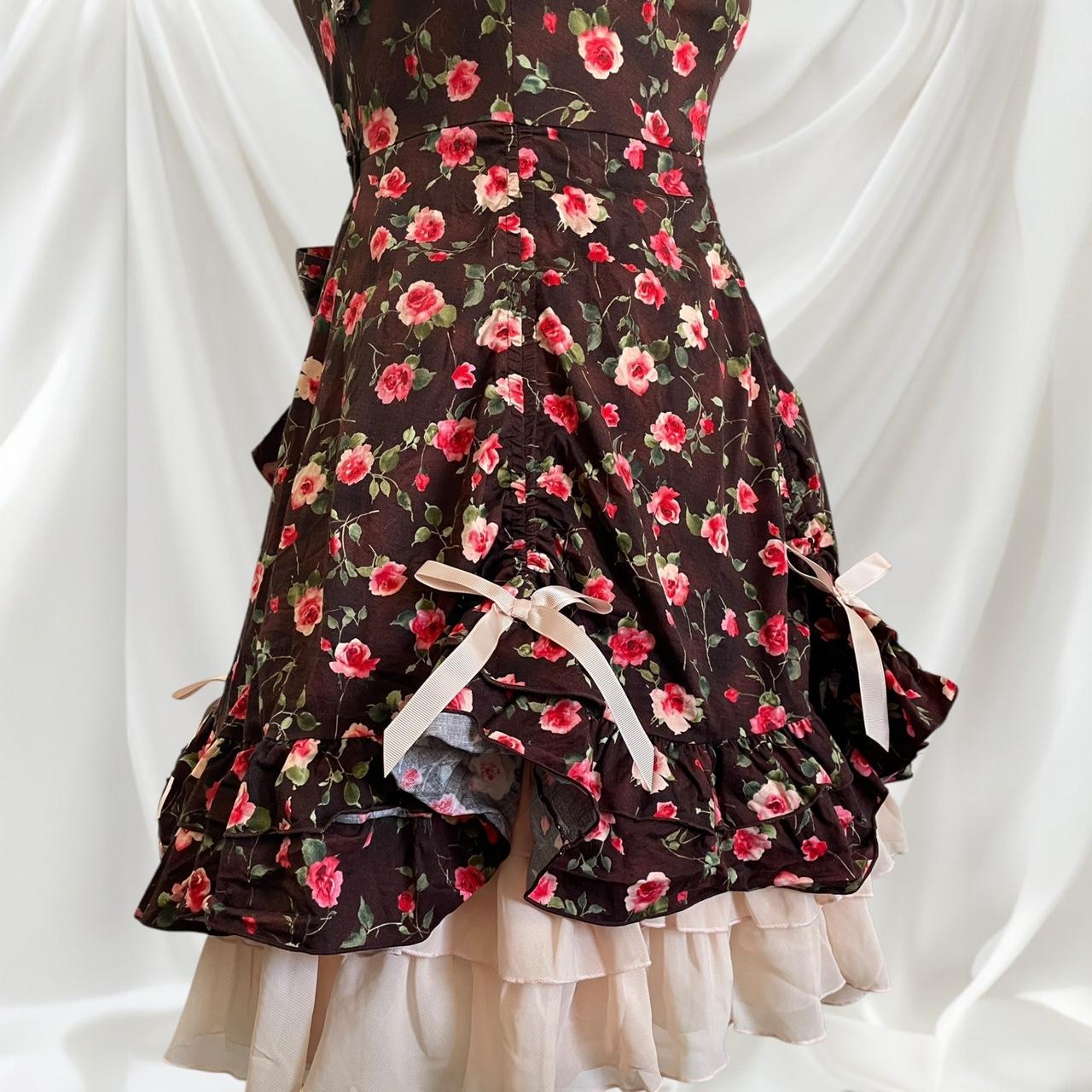 Japanese brand Bodyline Lolita floral dress with lace-up detail4