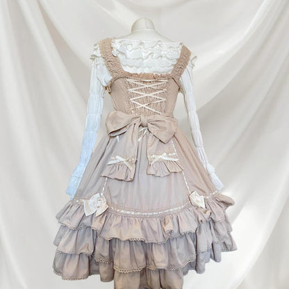 Japanese brand Bodyline strapped dress with lace and bow (blouse not included)1