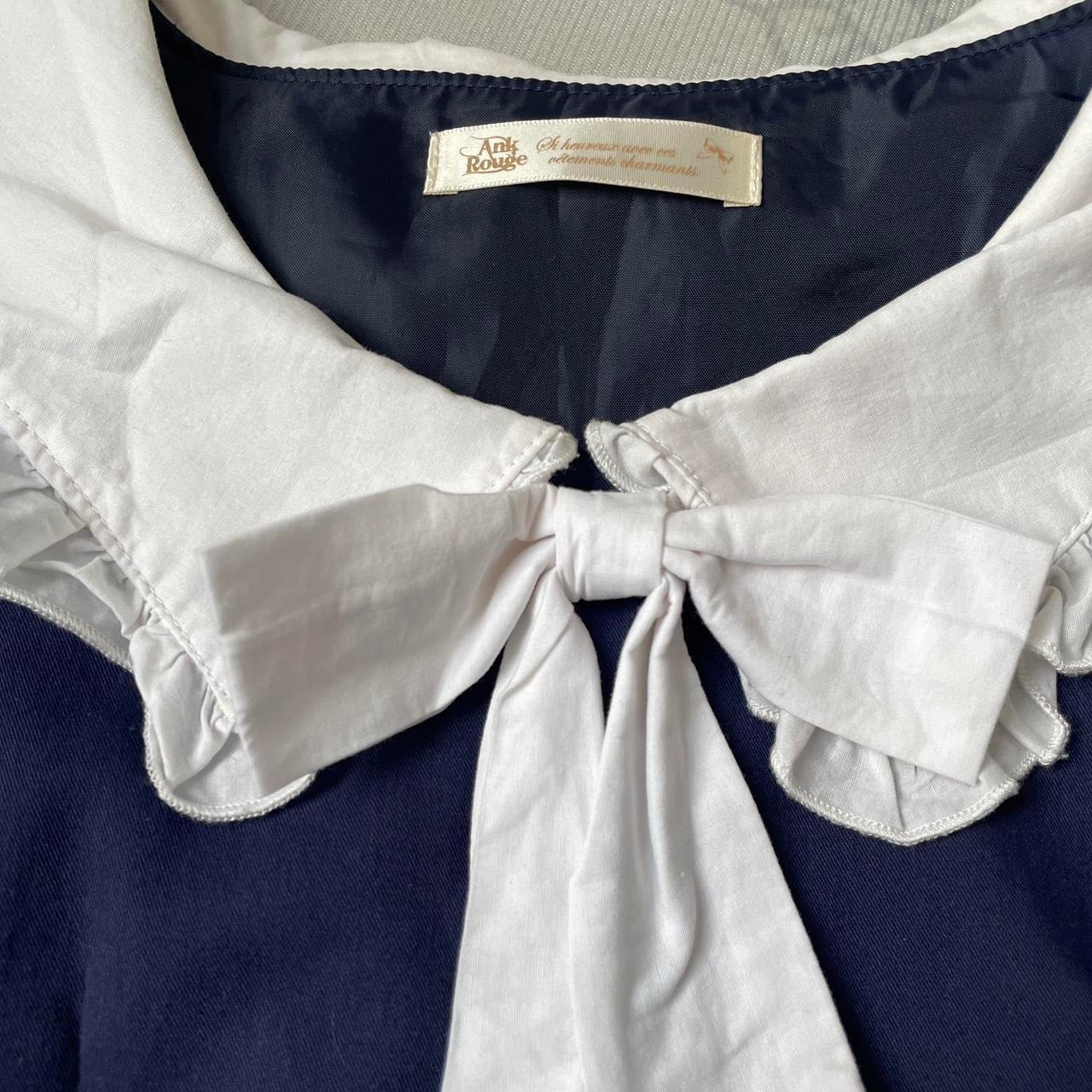 Ank Rouge Navy Sailor Dress with Embroidered Collar2
