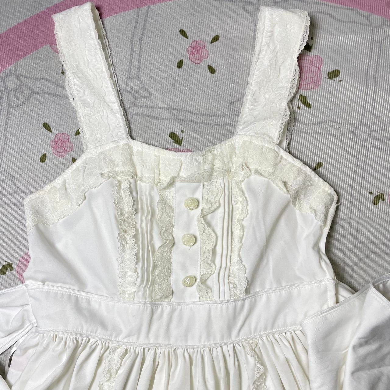 Bodyline white  lace dress with cross-tie back and full skirt – lolita JSK XS2