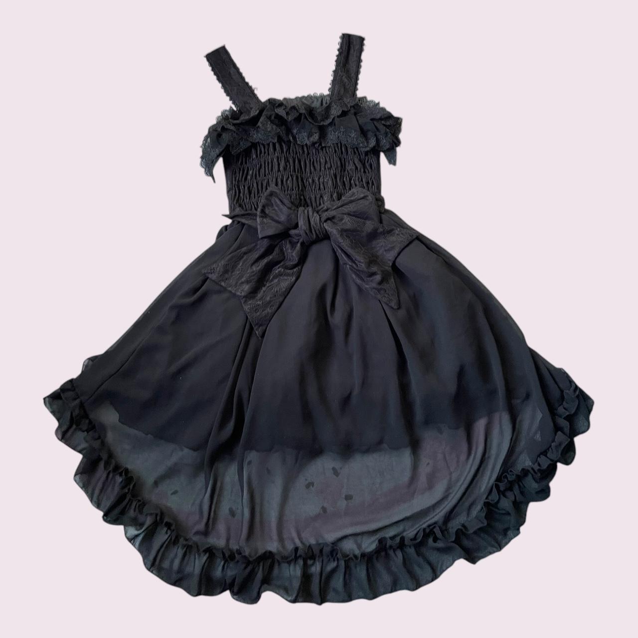 Atelier Pierrot black gothic lolita dress – detachable bows, layered ruffles3