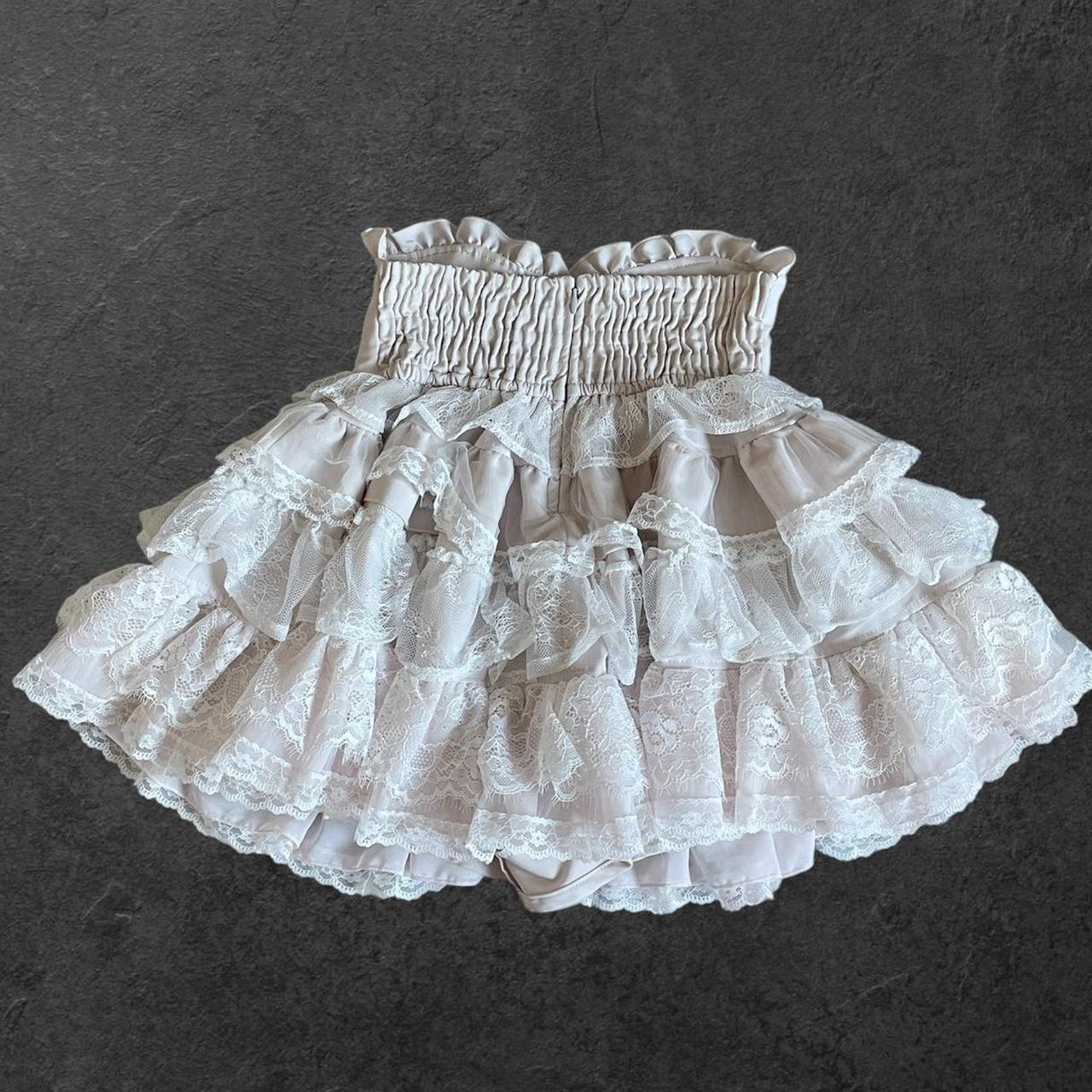 Liz Lisa lace-up corset skirt – dreamy himekaji style with shorts underneath5