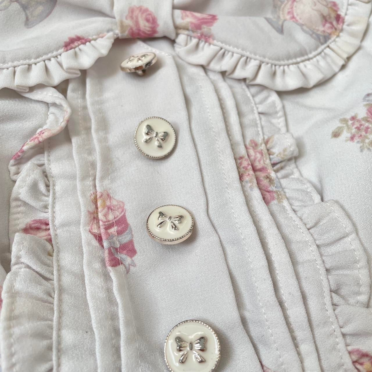 Liz Lisa floral print sweet lolita dress with lace trim and lace-up detail3