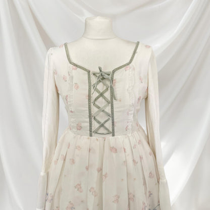 Liz Lisa floral lace-up dress - feminine and elegant3