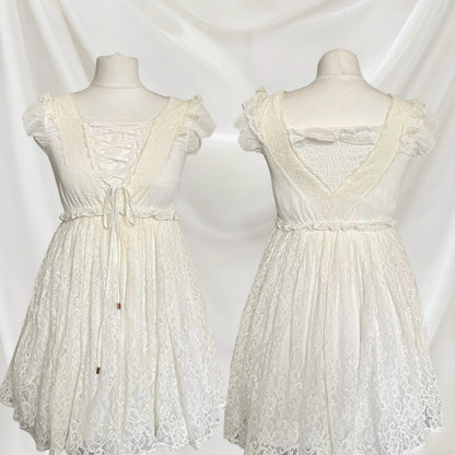 Liz Lisa ivory lace dress - romantic elegance Jfashion gyaru lolita style0