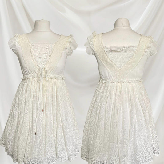 Liz Lisa ivory lace dress - romantic elegance Jfashion gyaru lolita style0