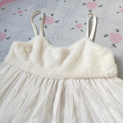 Ank Rouge fluffy mesh dress in white Japanese women girls sweet lolita princess1