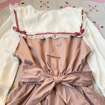 Liz Lisa pink Jirai Kei style two-piece set with a detachable bow tags removed3