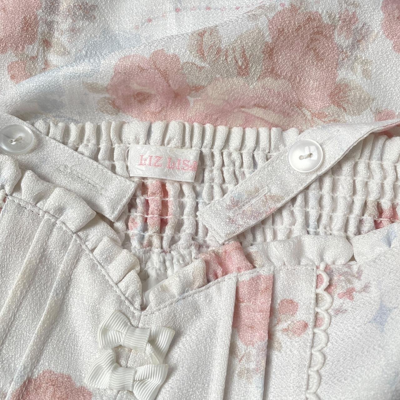 Liz Lisa pastel floral suspender dress  romantic lolita aesthetic4