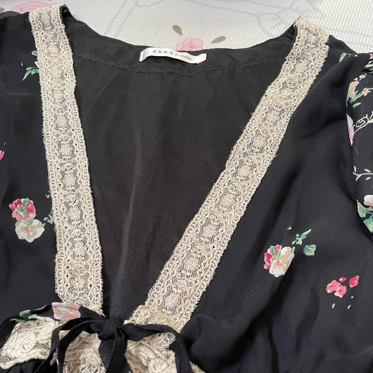 Japanese brand Axes Femme floral lace bohemian dress3