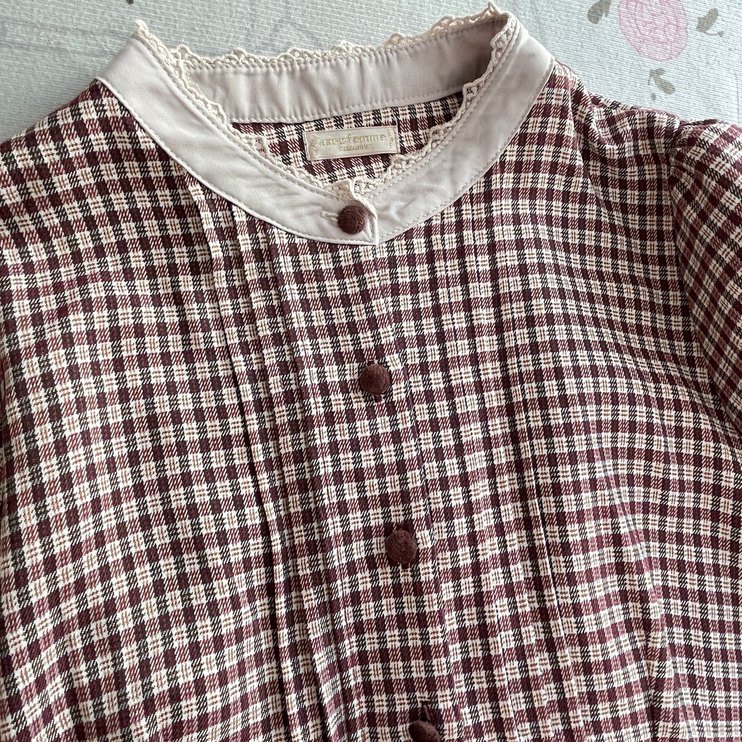  Axes femme checkered midi dress Japanese brand4