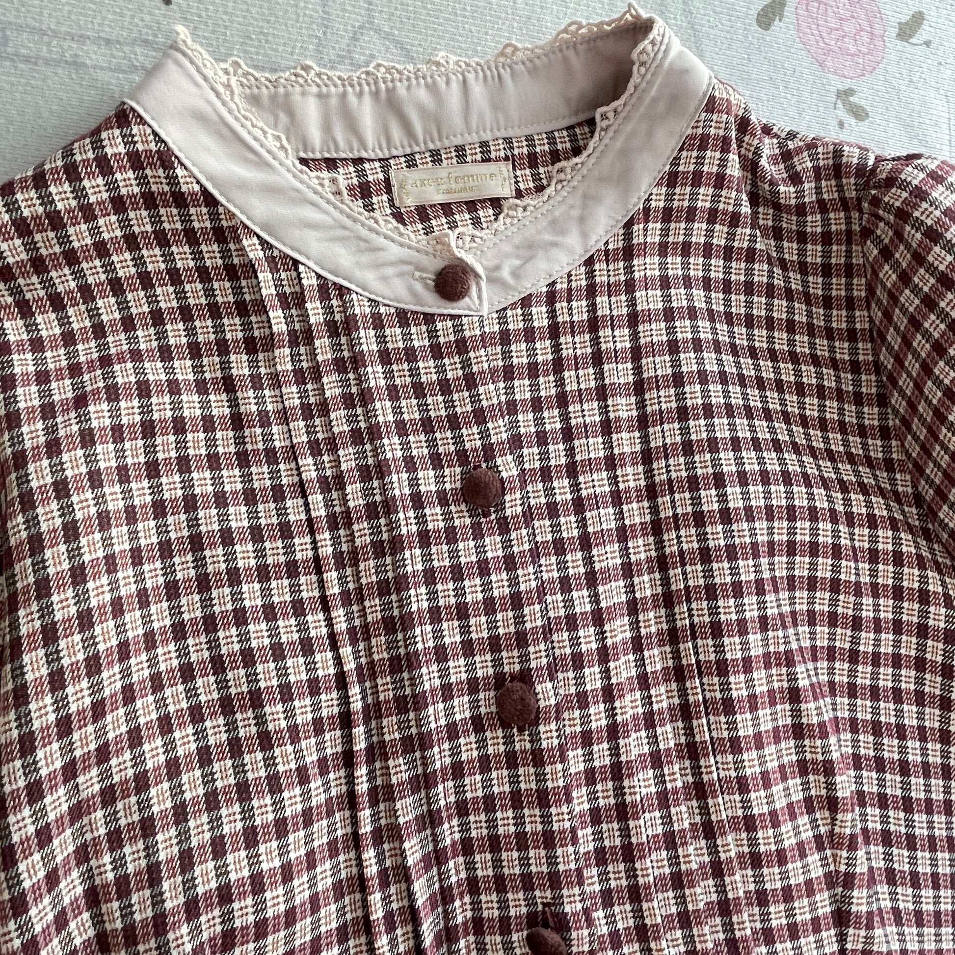  Axes femme checkered midi dress Japanese brand4