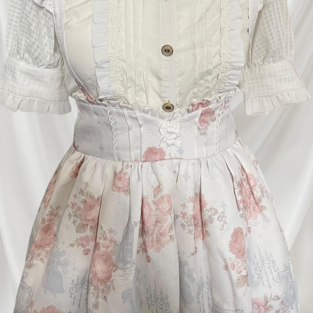Liz Lisa pastel floral suspender dress  romantic lolita aesthetic1