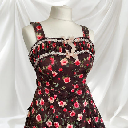 Japanese brand Bodyline Lolita floral dress with lace-up detail3