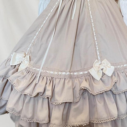 Japanese brand Bodyline strapped dress with lace and bow (blouse not included)3