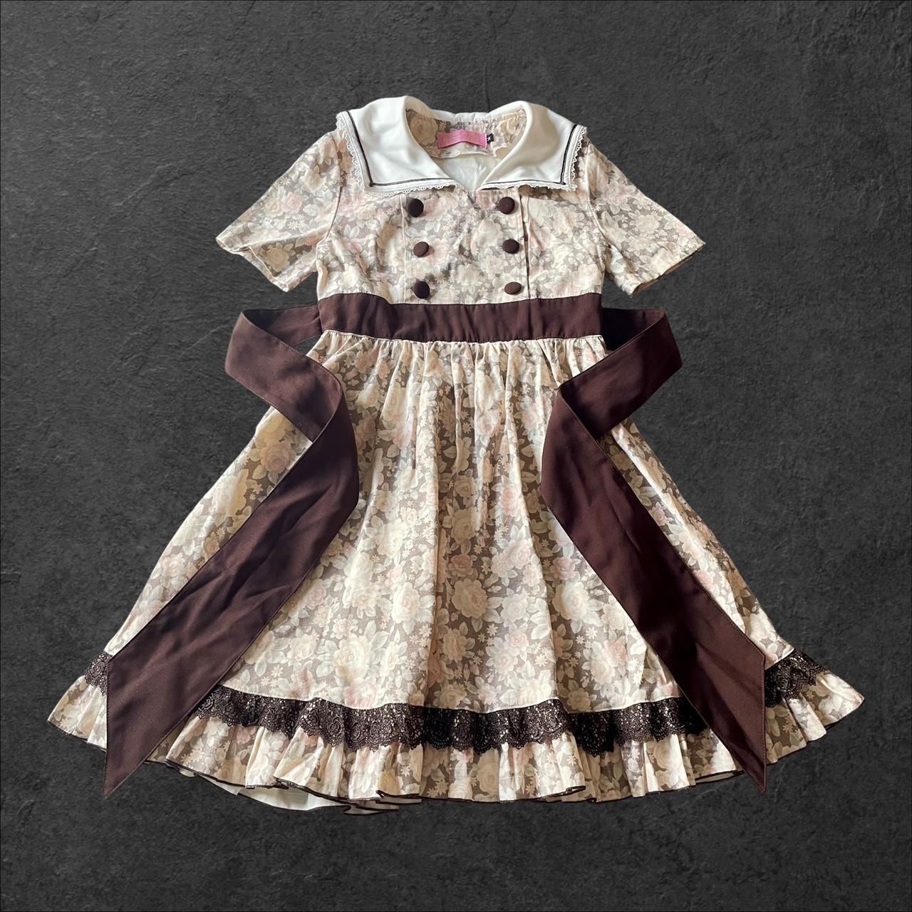 Japanese brand Bodyline floral sailor-collar Lolita dress0