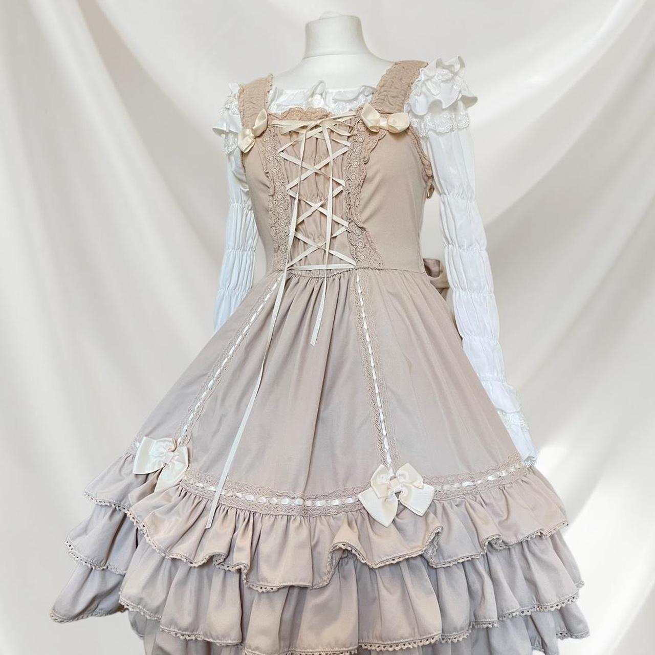 Japanese brand Bodyline strapped dress with lace and bow (blouse not included)4