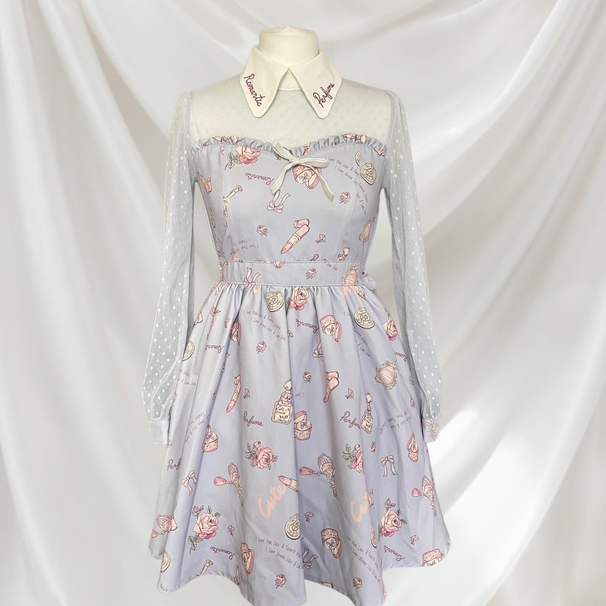 Liz Lisa perfume-themed pastel Lolita dress with collar knee-length dress0