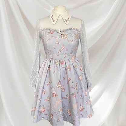 Liz Lisa perfume-themed pastel Lolita dress with collar knee-length dress0
