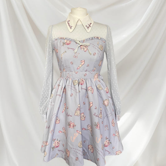 Liz Lisa perfume-themed pastel Lolita dress with collar knee-length dress0