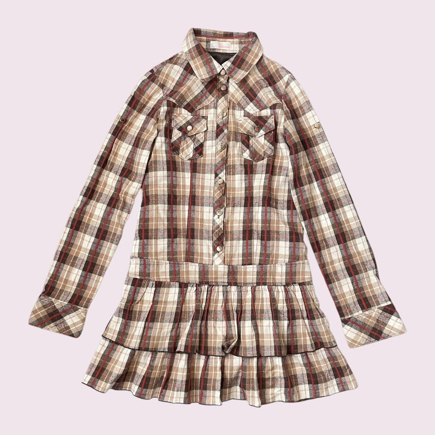 Liz Lisa 10Th Anniversary (2009) vintage plaid shirt dress0