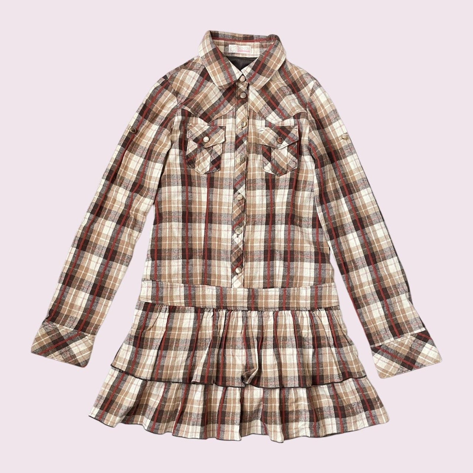 Liz Lisa 10Th Anniversary (2009) vintage plaid shirt dress0