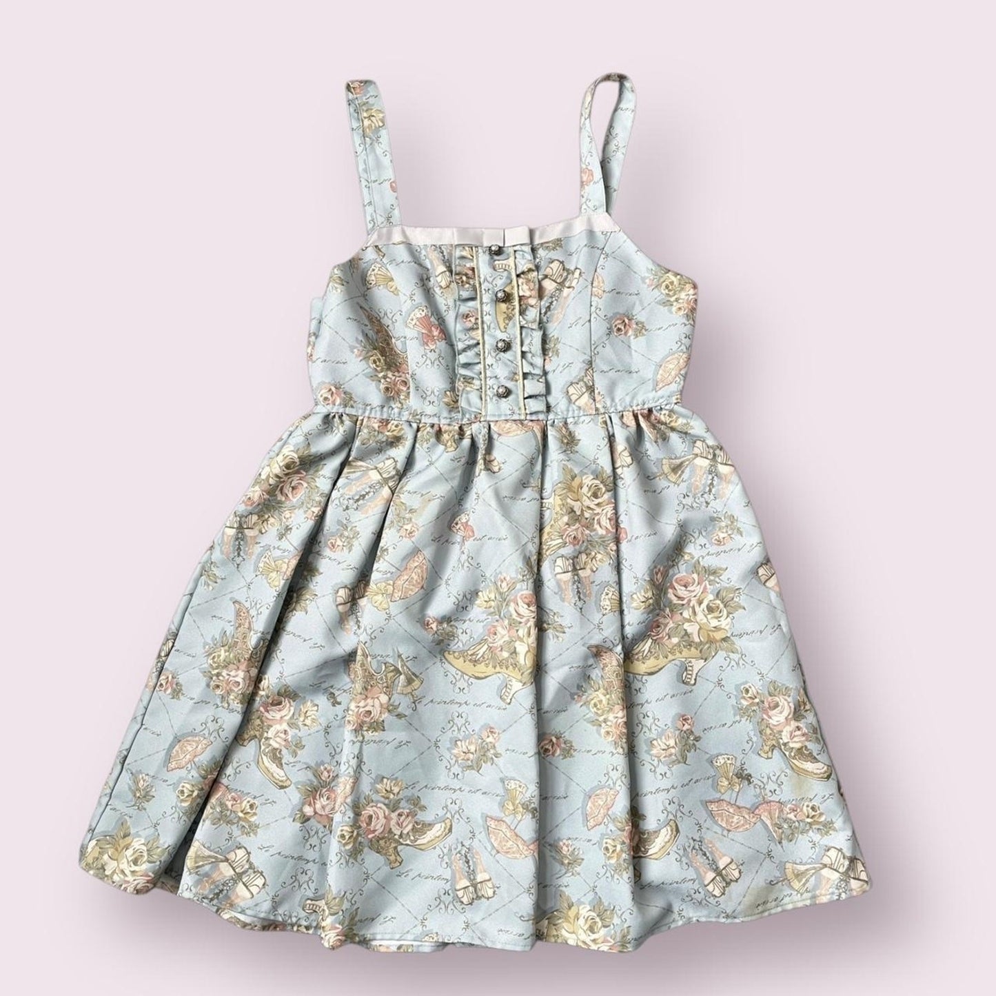 Axes Femme floral blue jsk suspender dress Lolita style (blouse bot included)2