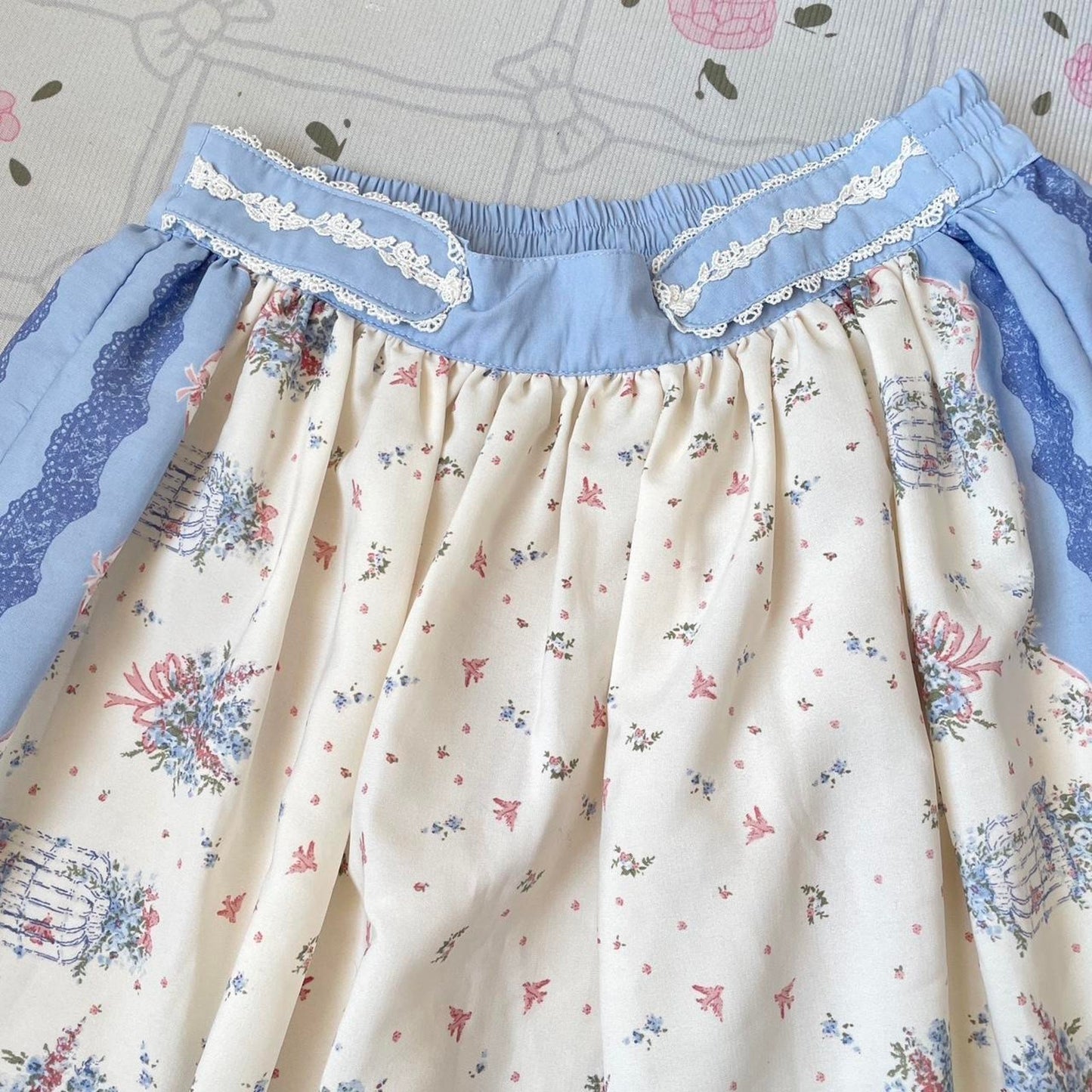 Axes Femme floral print vintage-inspired skirt3