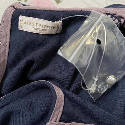 Japanese brand Axes Femme elegant navy dress5