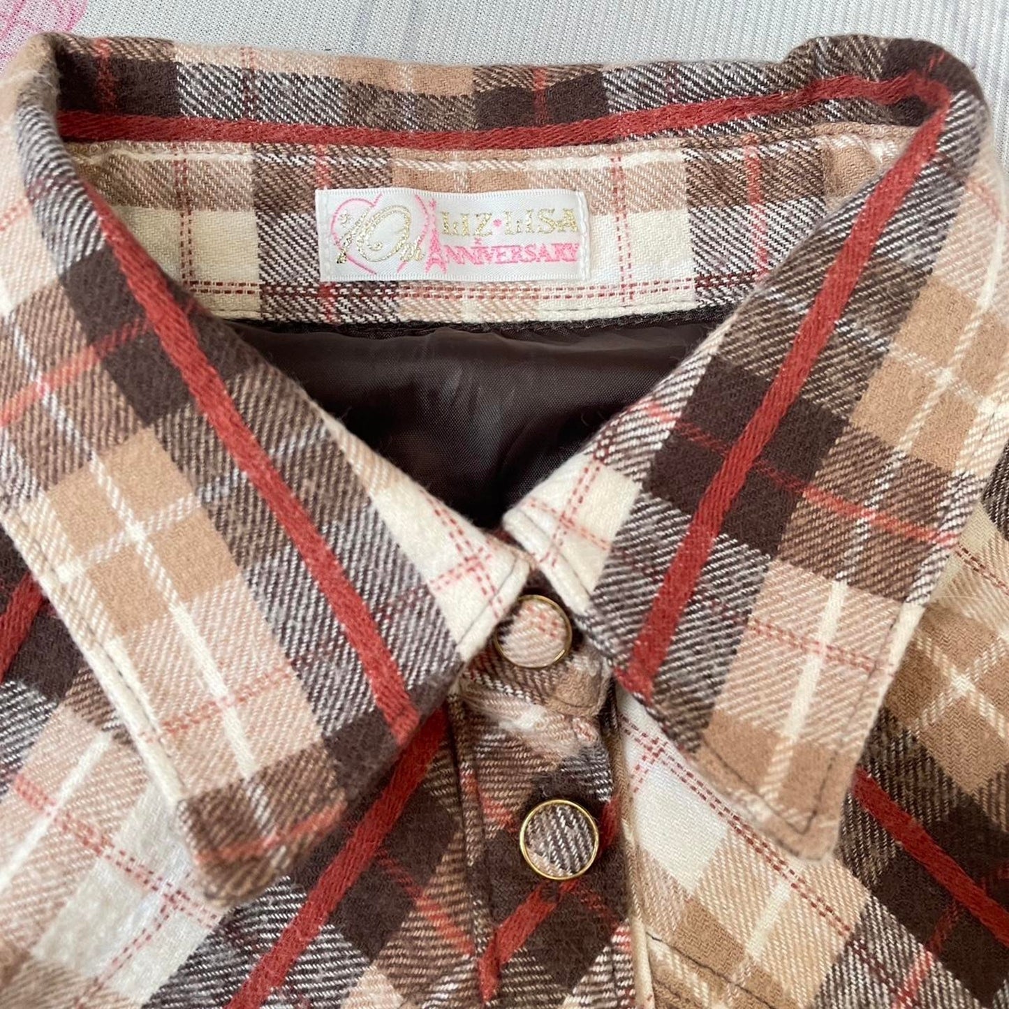 Liz Lisa 10Th Anniversary (2009) vintage plaid shirt dress2