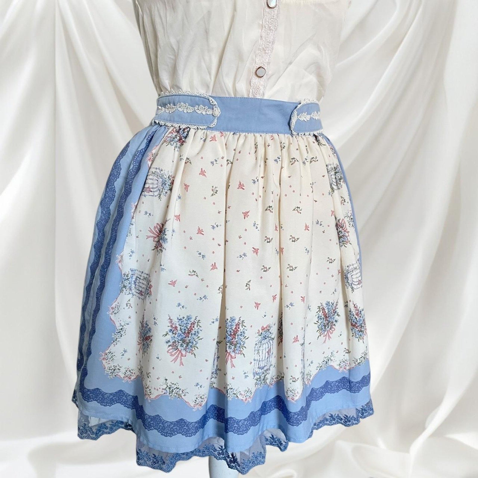 Axes Femme floral print vintage-inspired skirt2