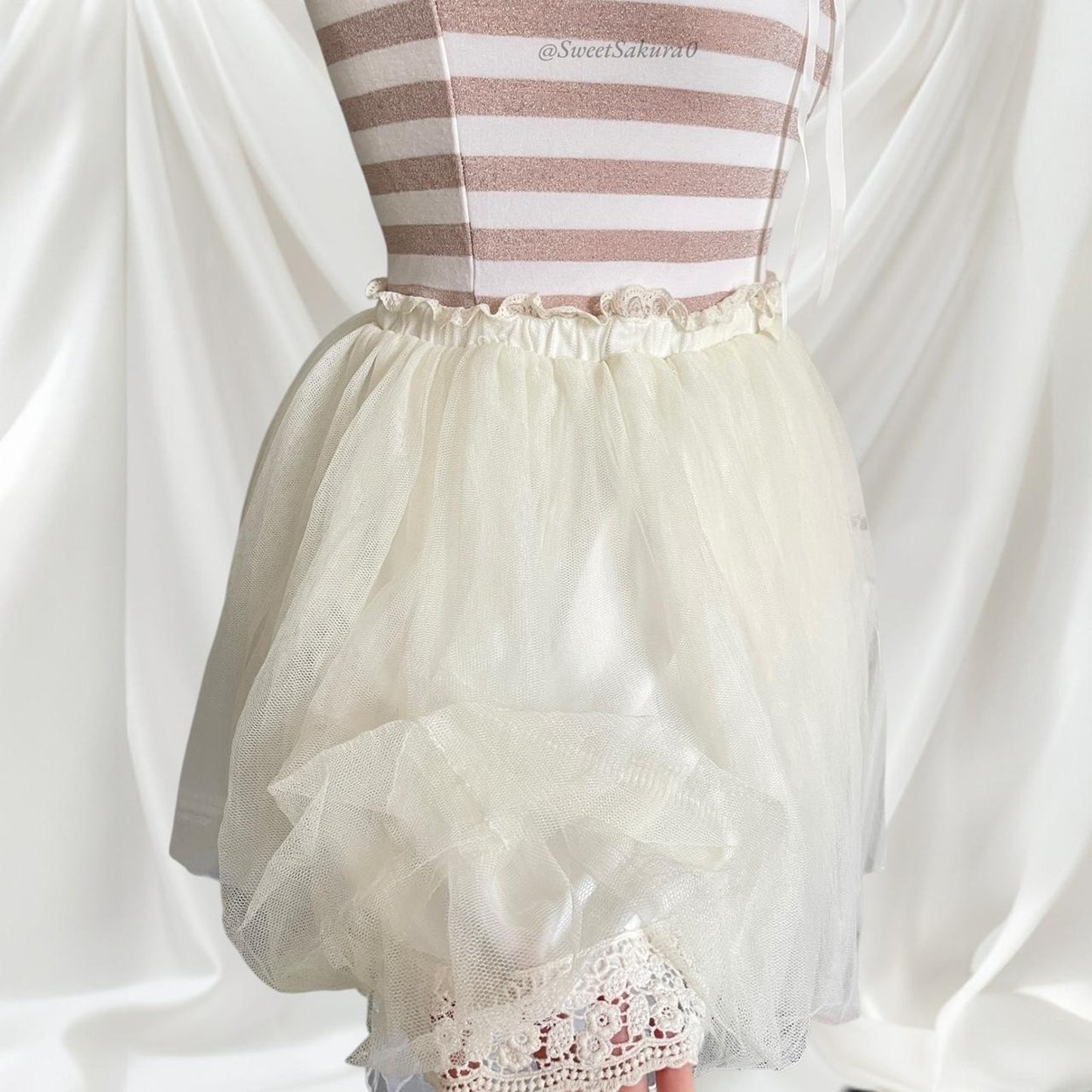 Liz Lisa sweet striped tulle dress casual himekaji style5