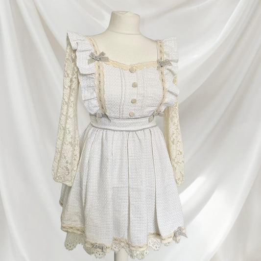 Liz Lisa long-sleeve ruffle dress with boe detail feminine cottagecore aesthetic0