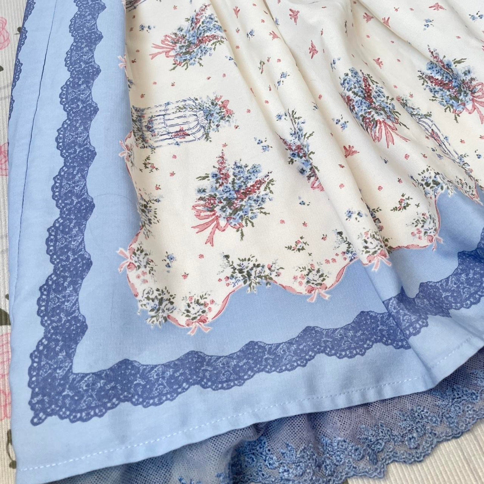 Axes Femme floral print vintage-inspired skirt4
