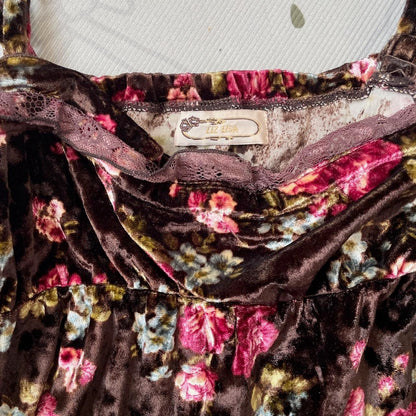 Liz Lisavintage floral velvet dress | late 90s & early 2000s1