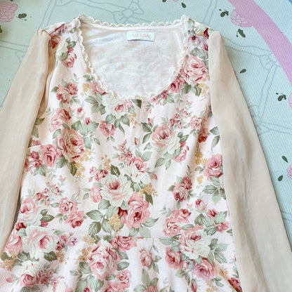 Liz Lisa floral high-low tunic babydoll top 3