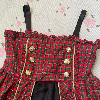 Liz Lisa Doll tartan Lolita dress with versatile options(white top not included)4