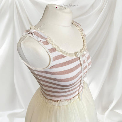 Liz Lisa sweet striped tulle dress casual himekaji style1