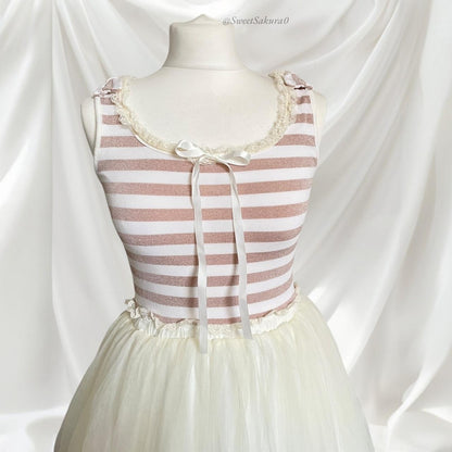 Liz Lisa sweet striped tulle dress casual himekaji style4