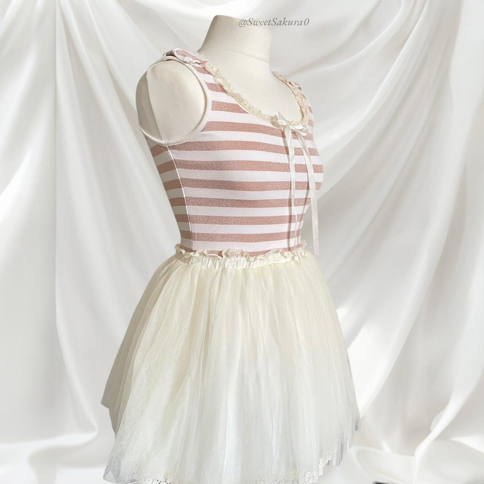Liz Lisa sweet striped tulle dress casual himekaji style2