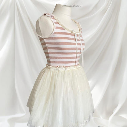 Liz Lisa sweet striped tulle dress casual himekaji style2