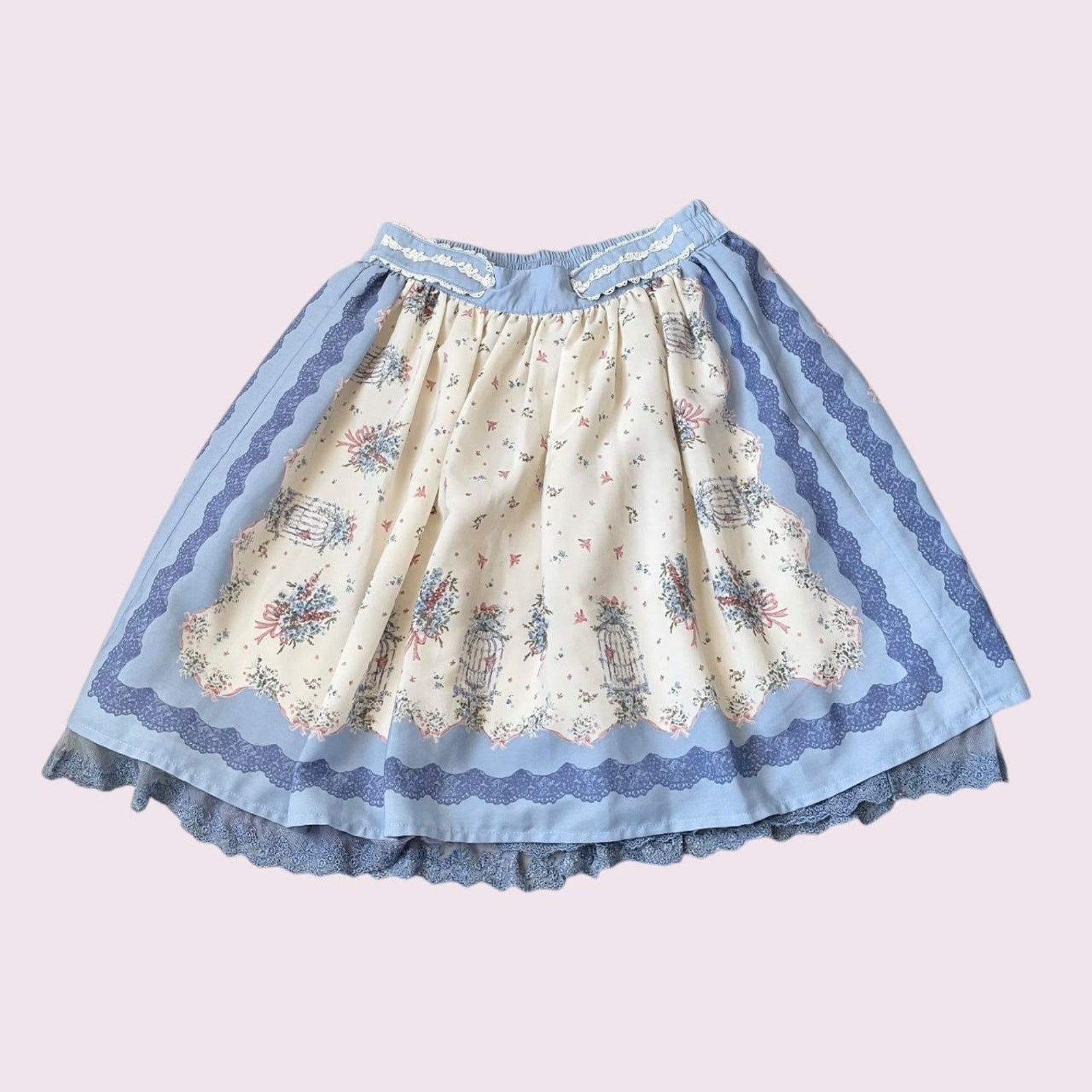 Axes Femme floral print vintage-inspired skirt0