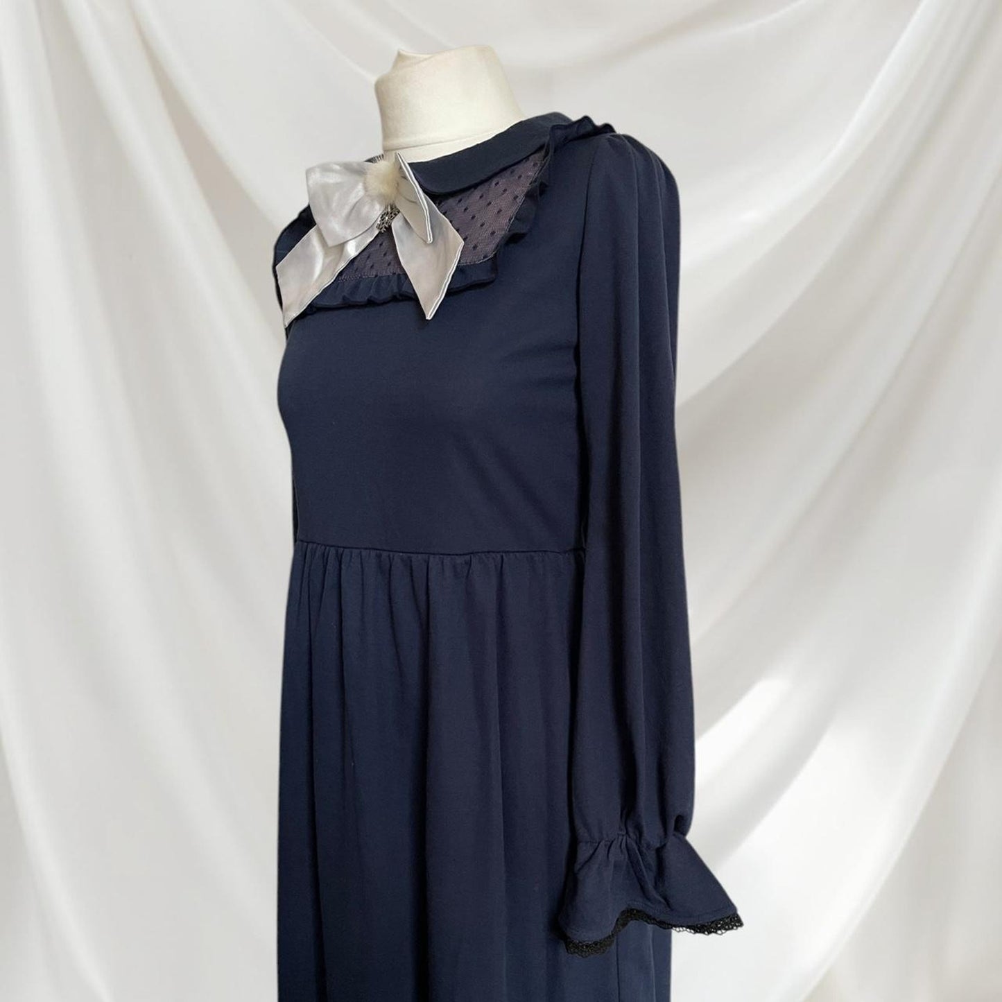 Japanese brand Axes Femme elegant navy dress2
