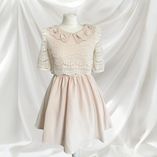 Liz Lisa elegant dress with intricate floral appliqué detailing0
