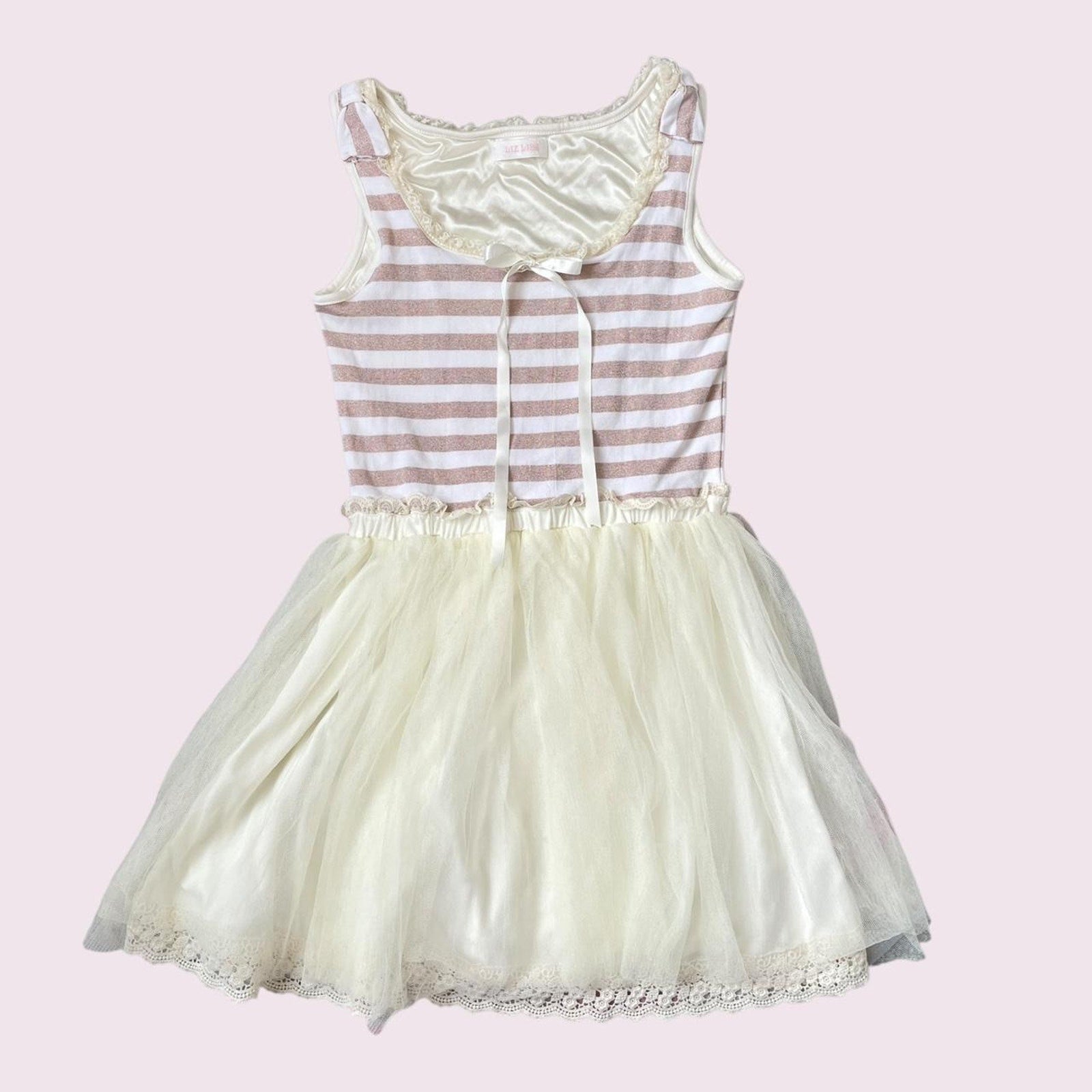 Liz Lisa sweet striped tulle dress casual himekaji style0